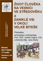 Život člověka na vesnici ve středověku a zaniklé vsi v okolí Velké Bíteše